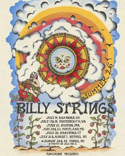 Billy Strings 2026–2027 live concert poster